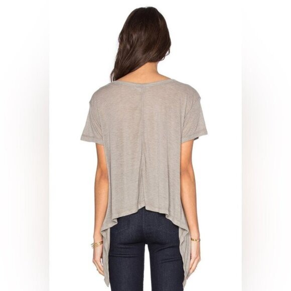 Revolve LNA Ribbon Tee Top T-Shirt Asymmetric Hem Short Sleeve Tie up Sides XS - Picture 16 of 16